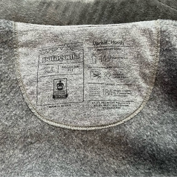 Patagonia Uprisal Hoody bull mountain gray hoodie sweatshirt - Picture 8 of 9